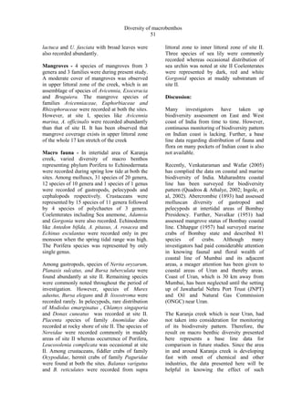 Diversity of macrobenthos in karanja creek | PDF