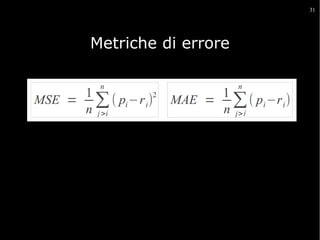 31

Metriche di errore

 