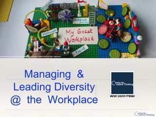 Managing &
Leading Diversity
@ the Workplace
Arul John Peter
mage from one of our training workshop - using the LEGO® Serious Play® Approach
 