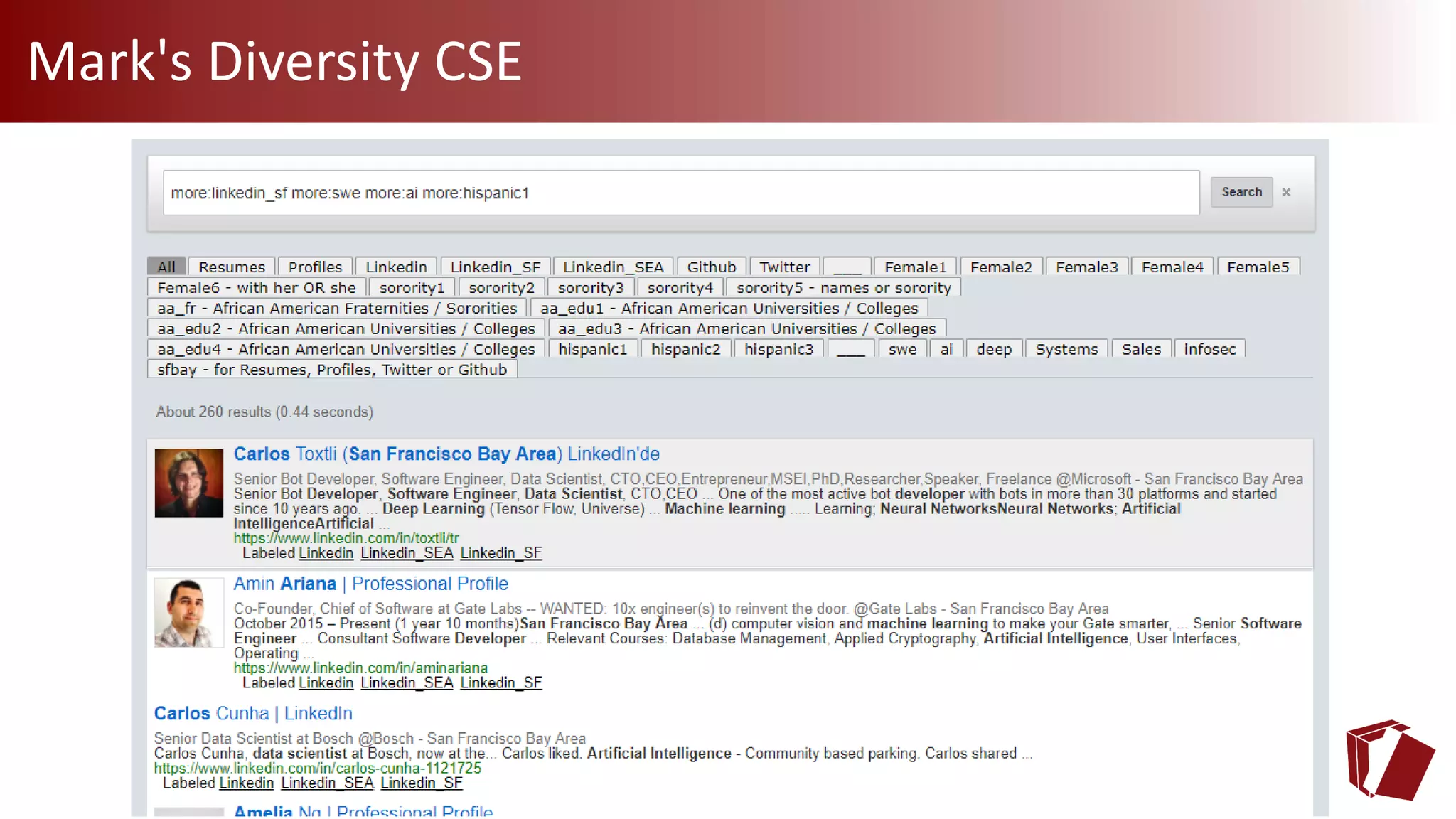 Mark's Diversity CSE
more:linkedin_sf more:swe more:ai more:hispanic1
 