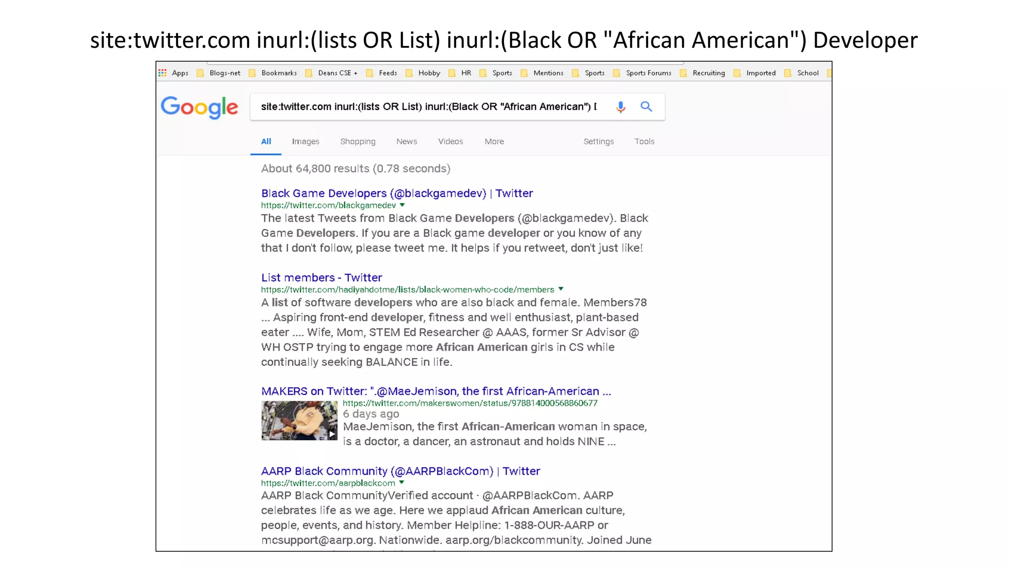 site:twitter.com inurl:(lists OR List) inurl:(Black OR "African American") Developer
 