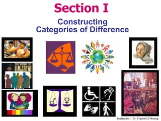 Section I
Constructing
Categories of Difference
Instructor : Dr. Crystal LC Huang
 