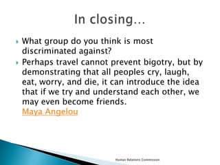 Think of a recent feedback situation where you gave feedback to an employee or co-worker from a different background.1. I built a relationship first.2. I was positive, telling what I wanted, not what I didn’t want.3. I gave feedback in a low key and private way4. I assured the individual of my respect for her/him.5. I made observations about behaviors and conditions, not judgments about the person.OAACIntercultural Feedback Checklist