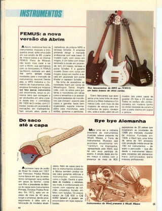 Diversos Artigos e Propagandas sobre Instrumentos Musicais - Revista Som Três - anos 80