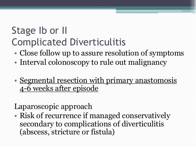 high frequency diet of Management Diverticulitis Surgical Colonic