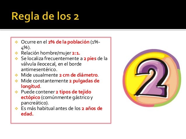 Regla De Los 2 Diverticulo De Meckel