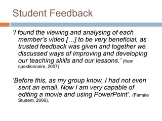 Guidance and facilitation by tutor