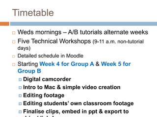 Equipment & Documentation 