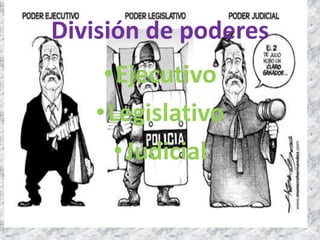 División de poderes Ejecutivo Legislativo Judicial 