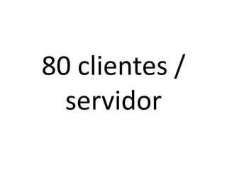 80 clientes / servidor<br />