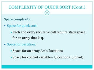 Divide and conquer - Quick sort | PPTX | Programming Languages | Computing