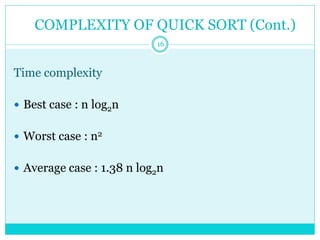 Divide and conquer - Quick sort | PPTX | Programming Languages | Computing