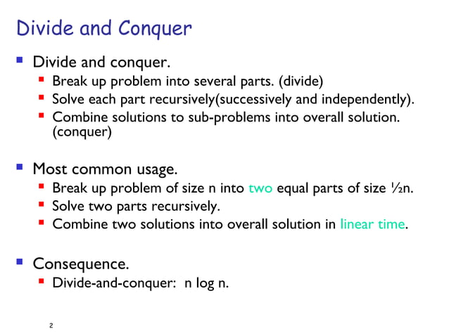 Divide and conquer | PPT