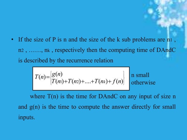 Divide and conquer | PPTX | Programming Languages | Computing