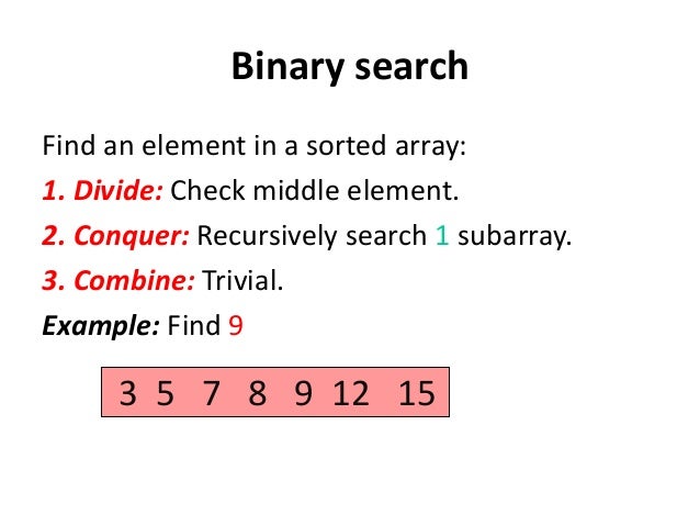 Divide and conquer 1