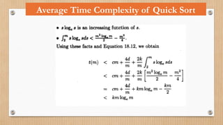 Average Time Complexity of Quick Sort
 