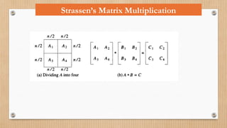 Strassen’s Matrix Multiplication
 