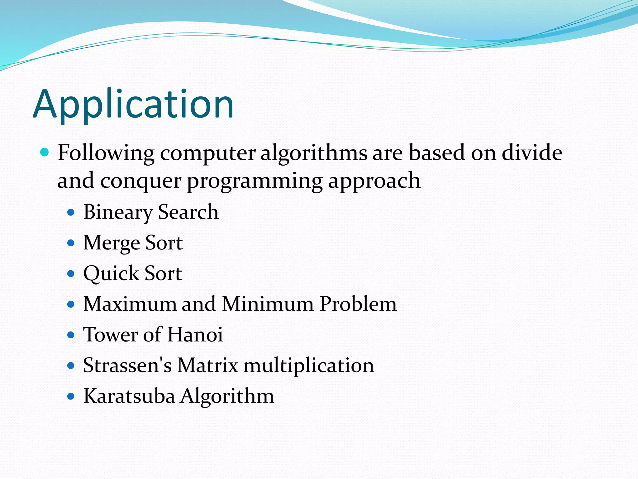 Divide and conquer algorithm | PPT