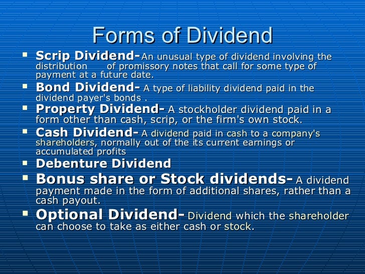Dividend Decisions