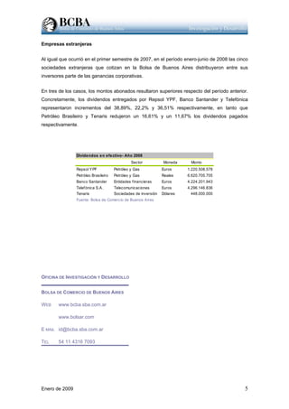 Dividendos Anual 2008