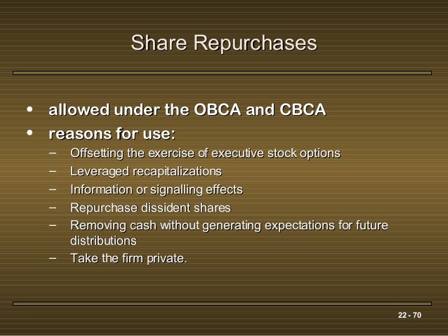 Share repurchases and the dilutive effect of stock options
