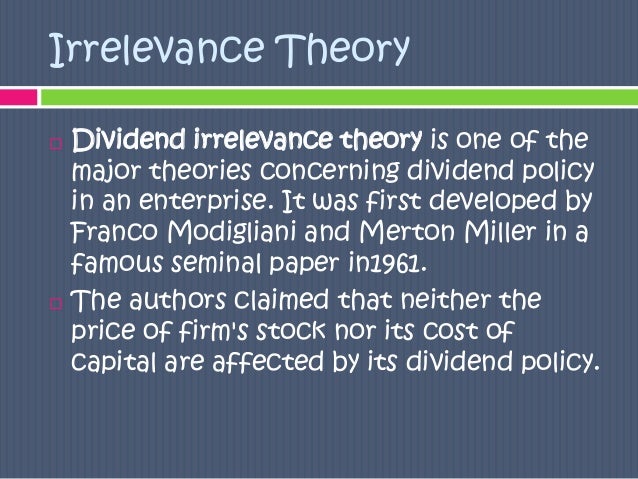 Dividend policy thesis