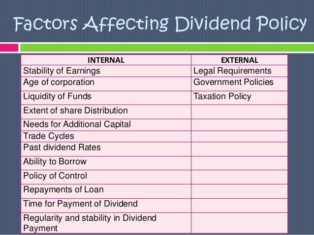 dividends and dividend policy dividends and dividend policy