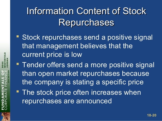 Tender offer stock options