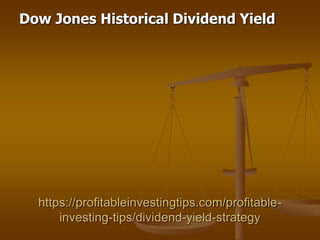https://profitableinvestingtips.com/profitable-
investing-tips/dividend-yield-strategy
Dow Jones Historical Dividend Yield
 