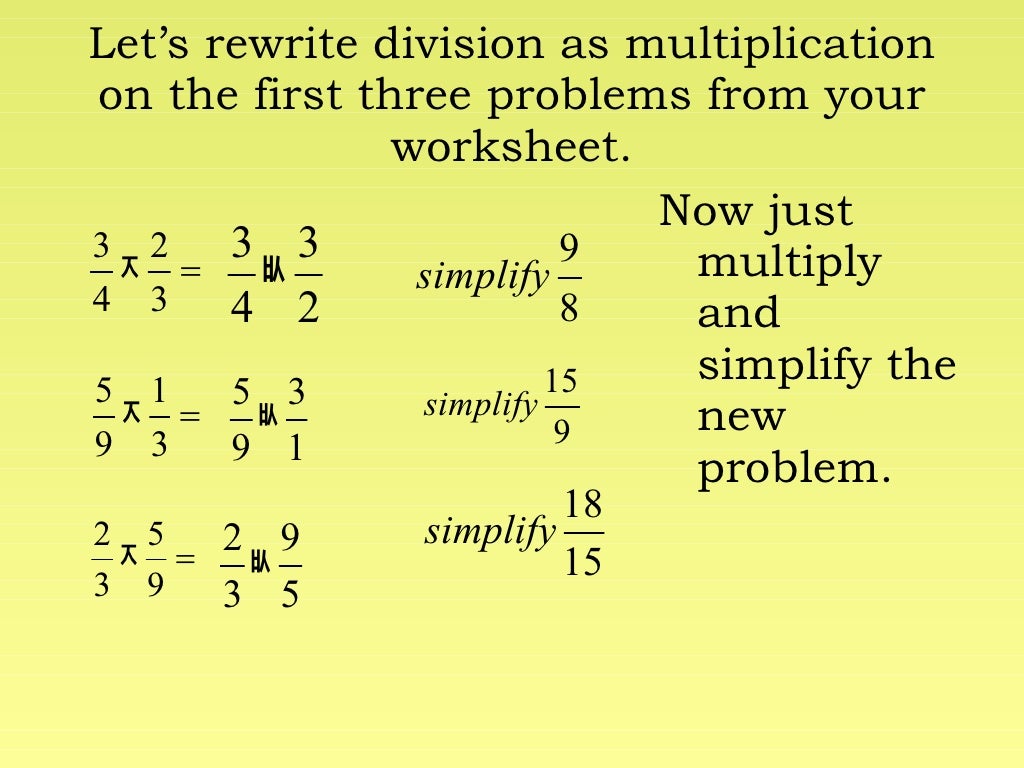 Dividing fractions