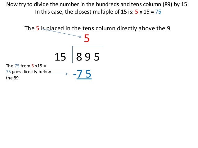 Dividing a 3 digit Number by a 2 Digit Number