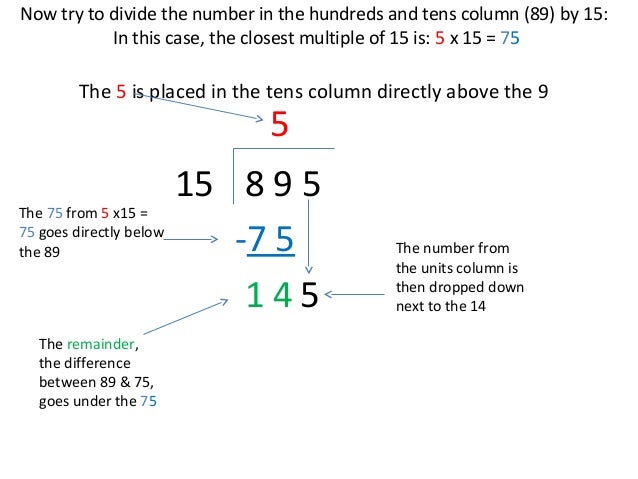 Dividing a 3 digit Number by a 2 Digit Number