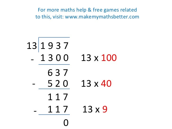Dividing By Chunking 4 Digit By 2 Digit