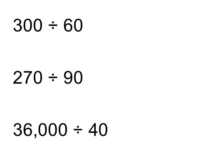 Dividing By Multiples Of 10