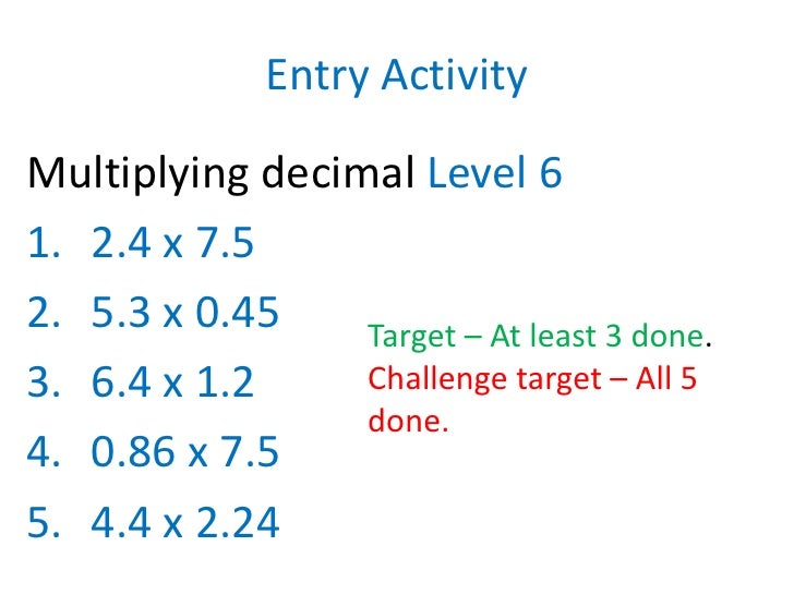 Dividing decimals 2 lessons