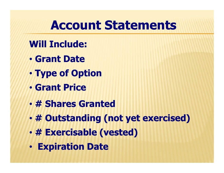 Dividing stock options in a divorce