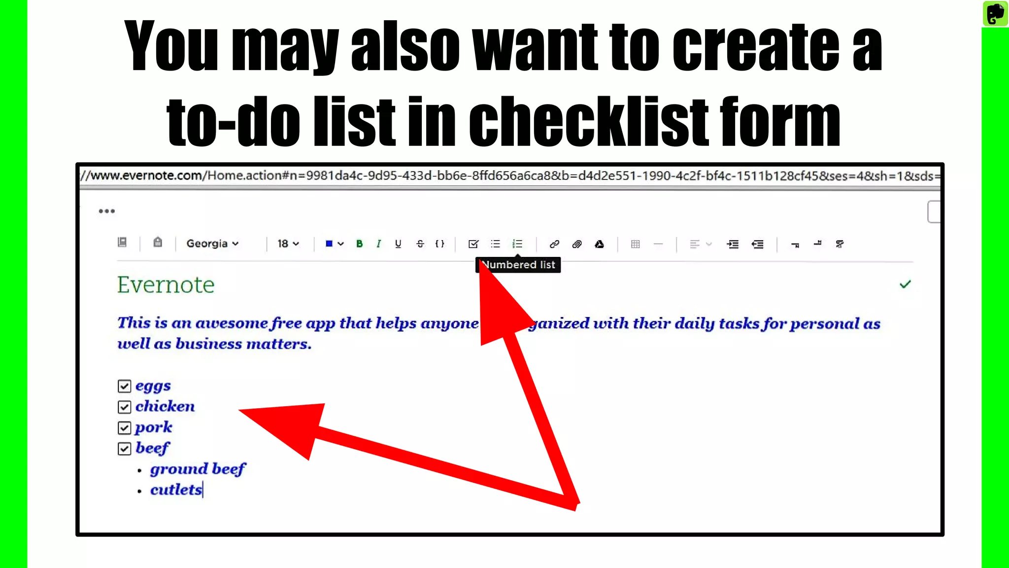 You may also want to create a
to-do list in checklist form
 