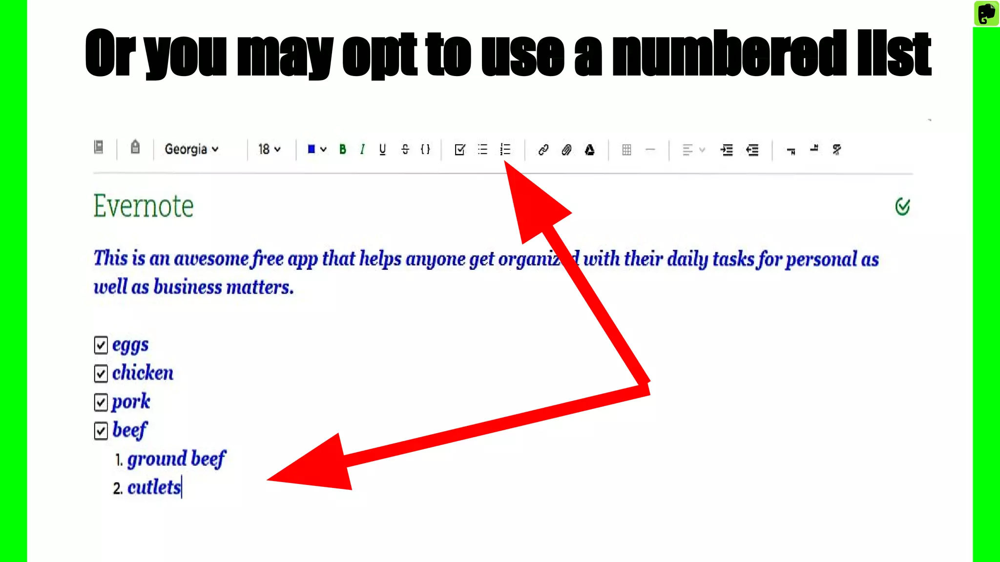 Or you may opt to use a numbered list
 