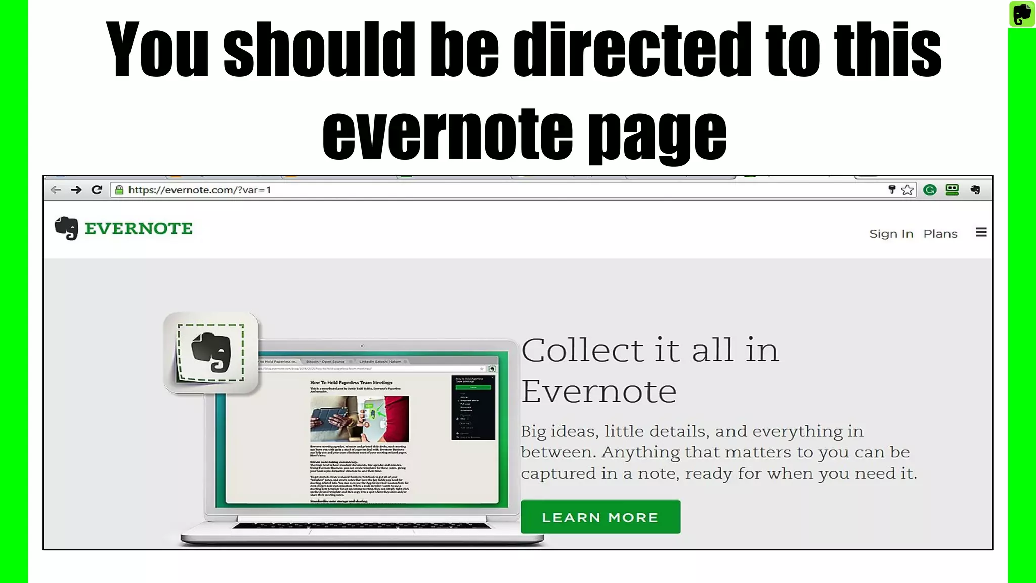 You should be directed to this
evernote page
 