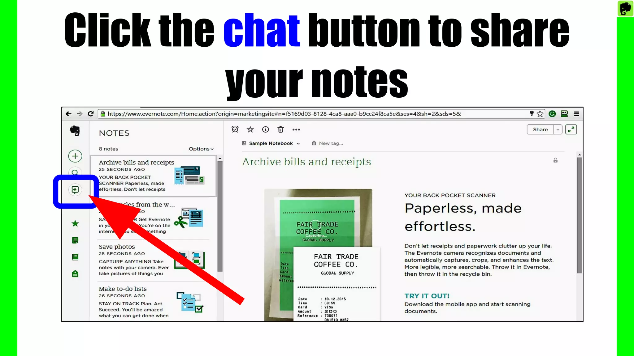 Click the chat button to share
your notes
 