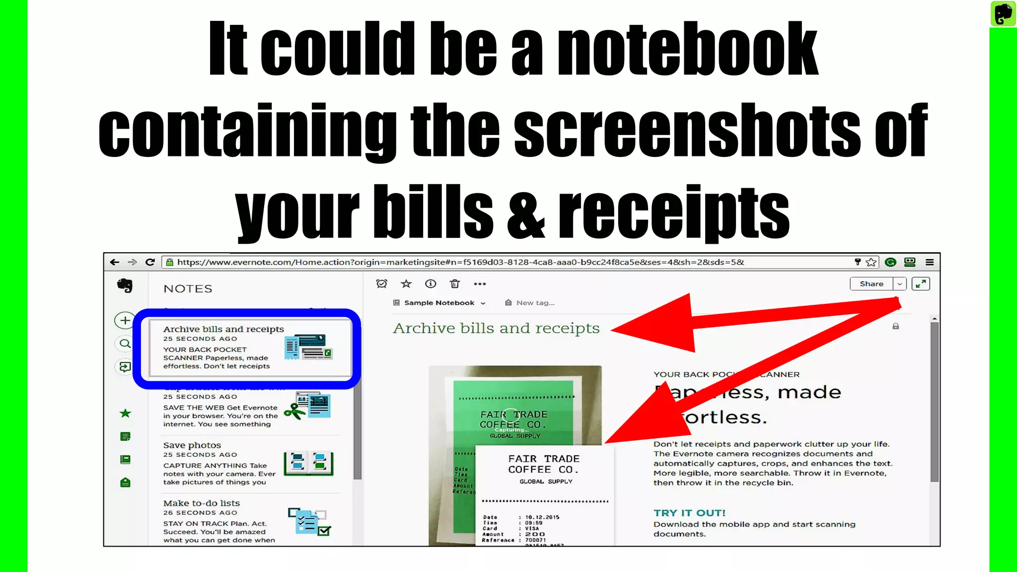 It could be a notebook
containing the screenshots of
your bills & receipts
 