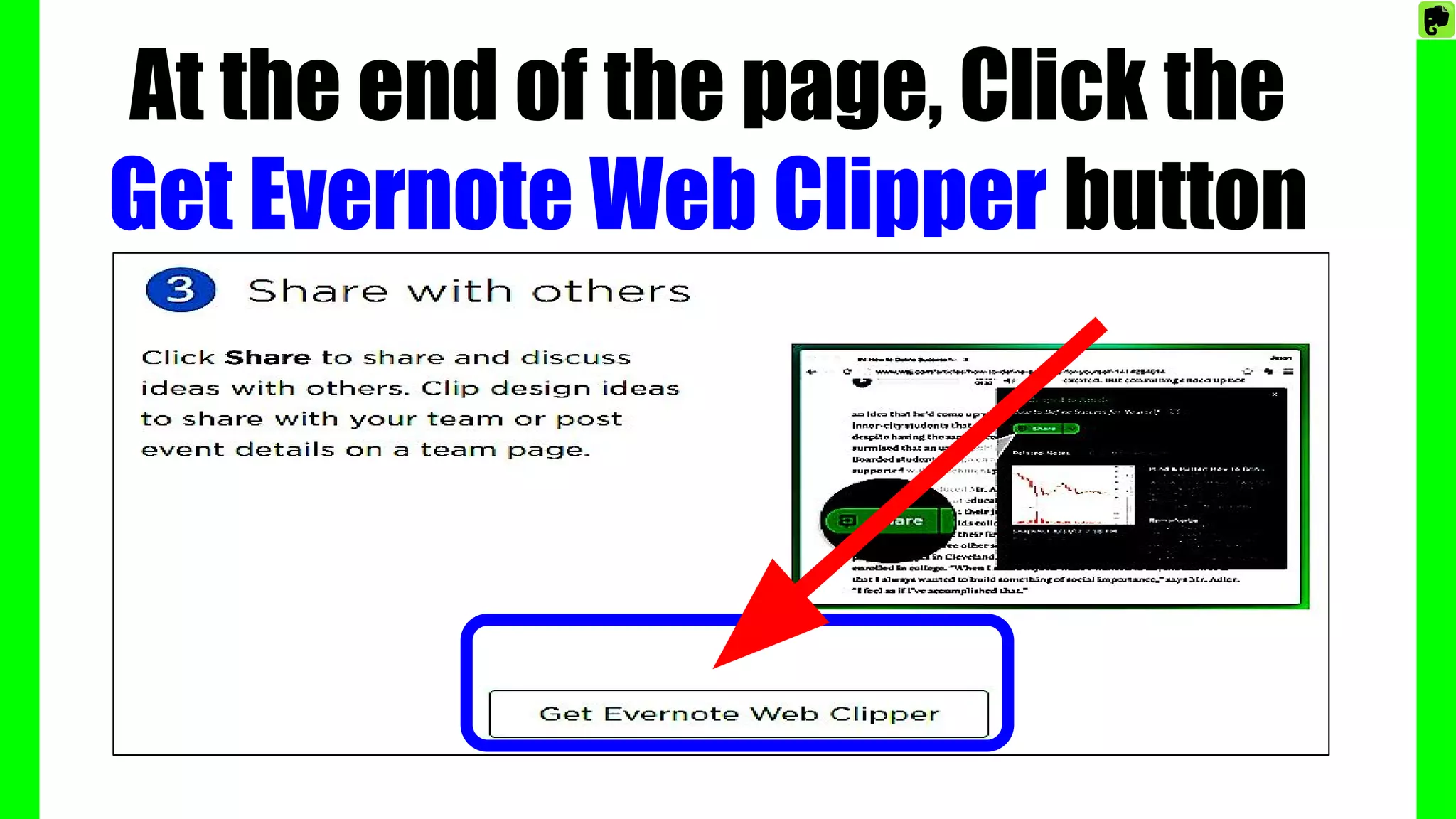 At the end of the page, Click the
Get Evernote Web Clipper button
 