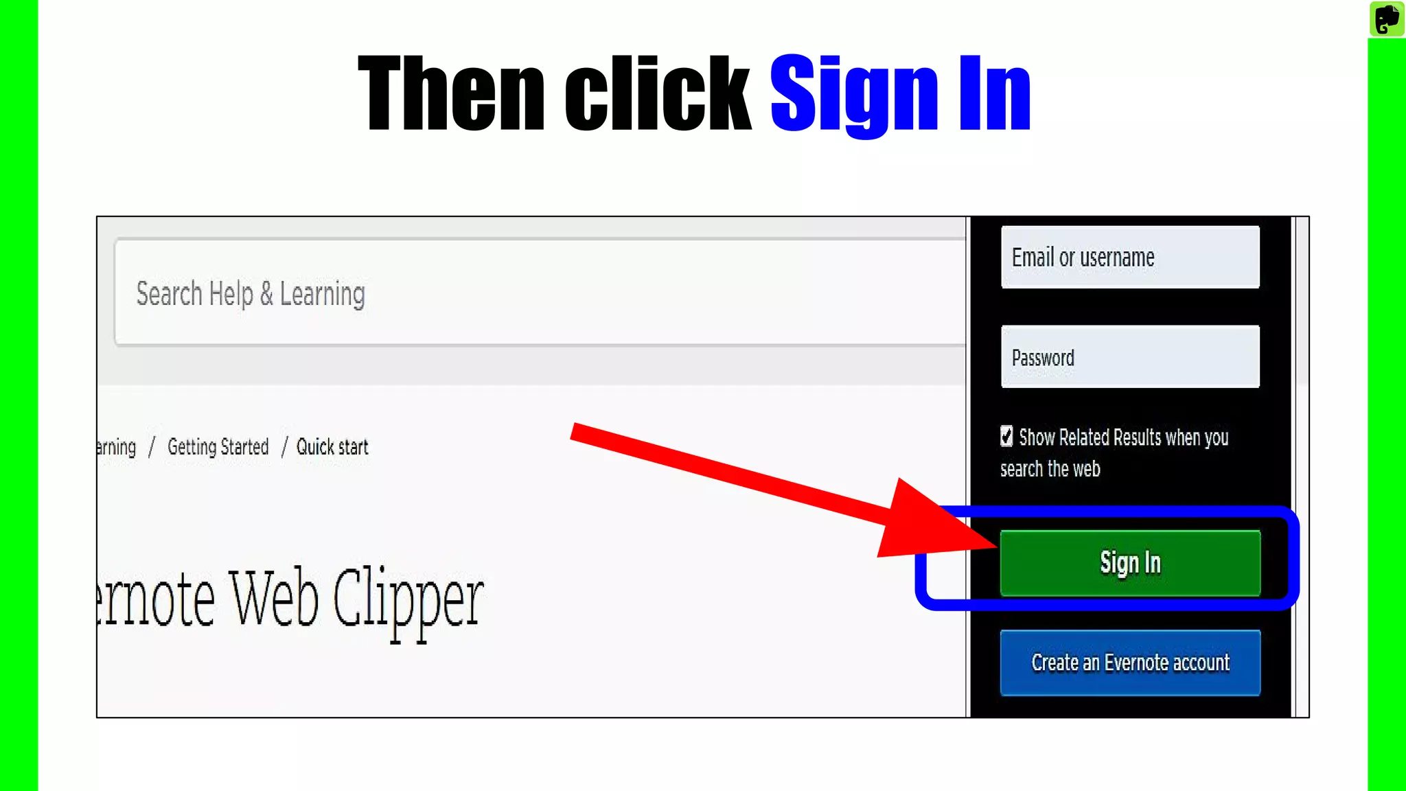 Then click Sign In
 