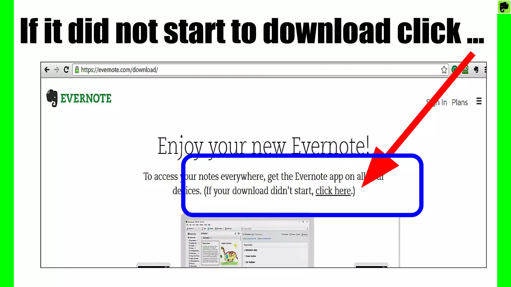 If it did not start to download click ...
 