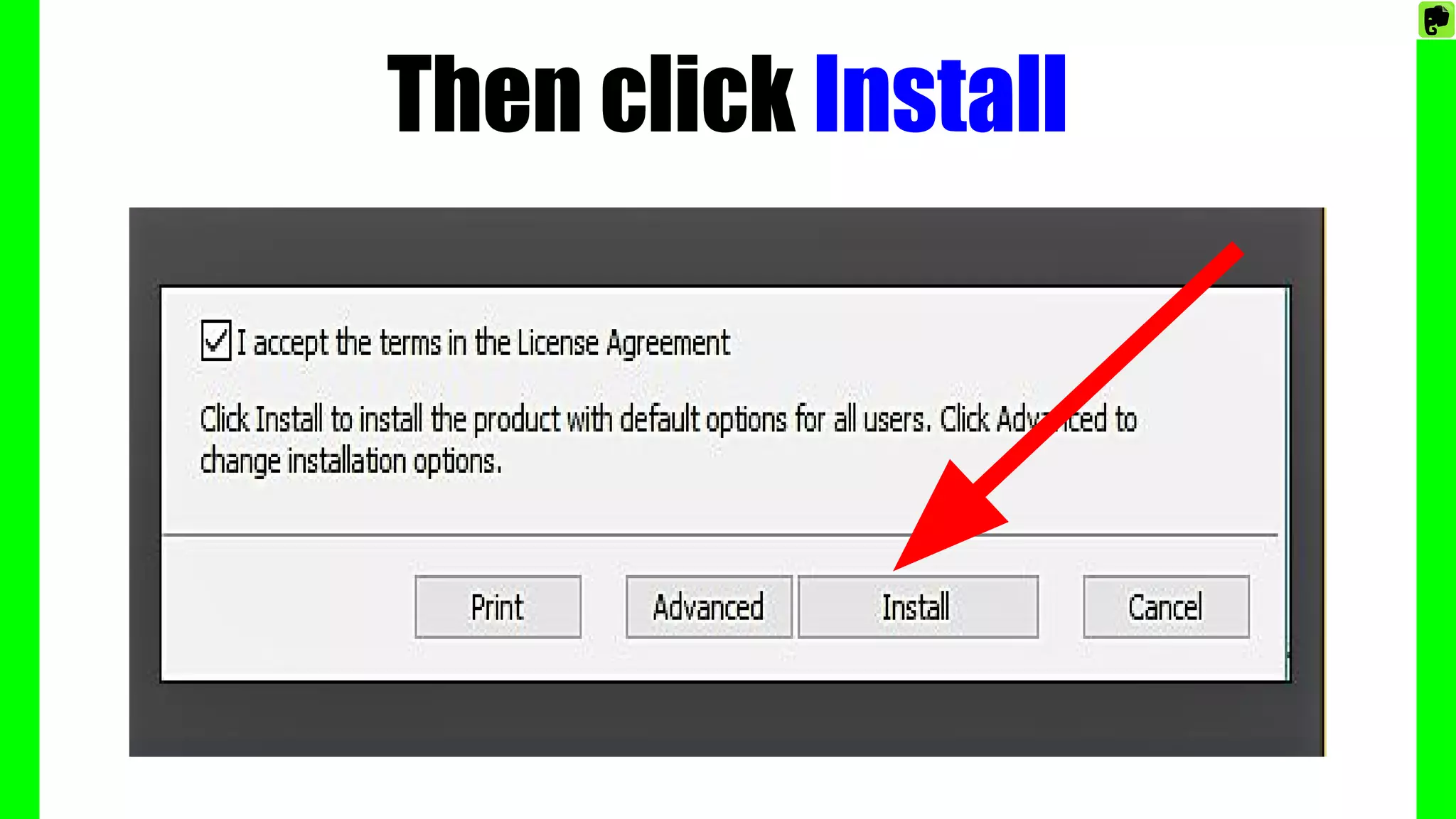 Then click Install
 