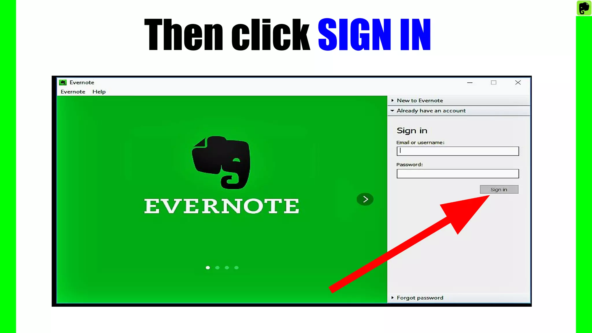 Then click SIGN IN
 