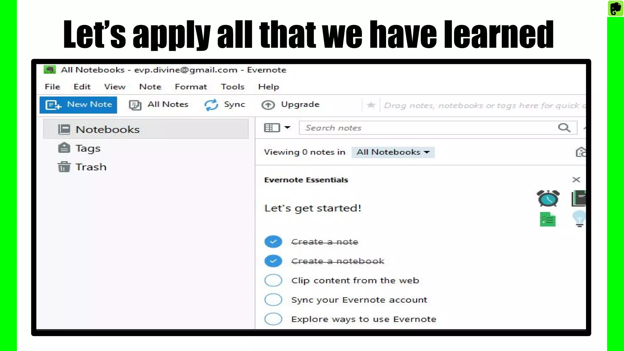 Let’s apply all that we have learned
 