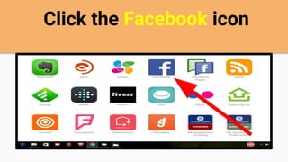 Click the Facebook icon
 