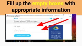 Fill up the empty boxes with
appropriate information
 