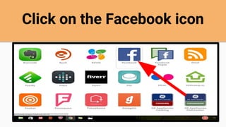 Click on the Facebook icon
 